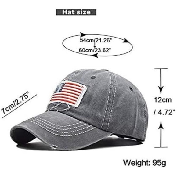 Distressed Ponytail Hat for Women American-Flag Pony Tail Caps High Bun - Picture 6 of 6